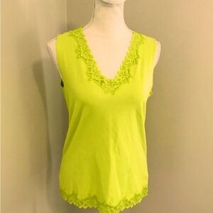 Cold Water Creek Lace Trim Tank